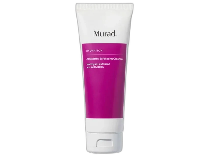 Murad AHA/BHA Exfoliating Cleanser in a green squeeze tube