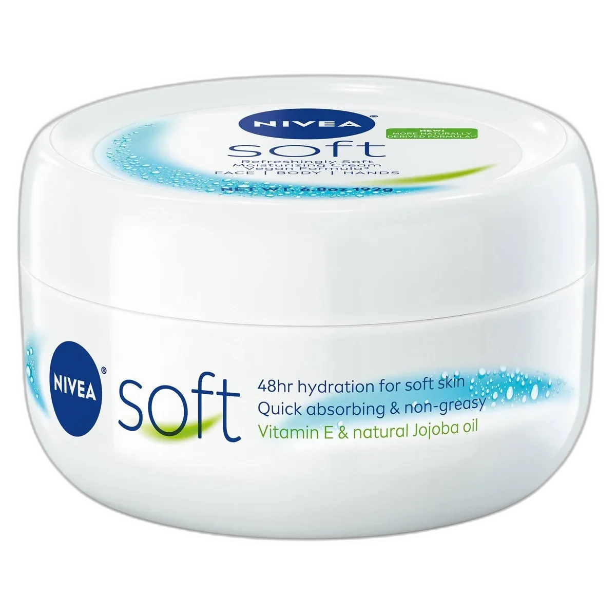 Nivea Soft Moisturizing Creme 6.8 oz white jar with blue NIVEA branding