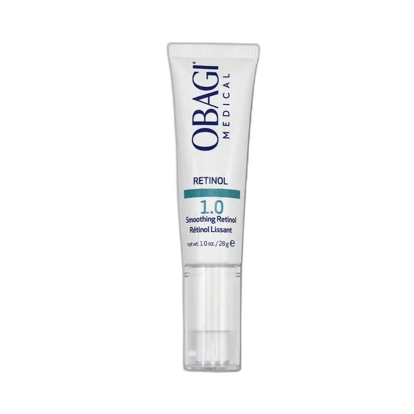Obagi 360 Retinol 1.0 cream in a white airless pump dispenser