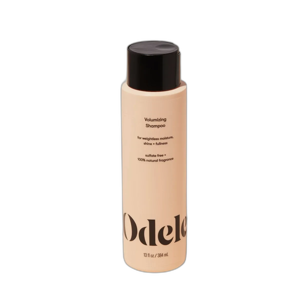 Odele Volumizing Shampoo in white bottle with flip-top cap