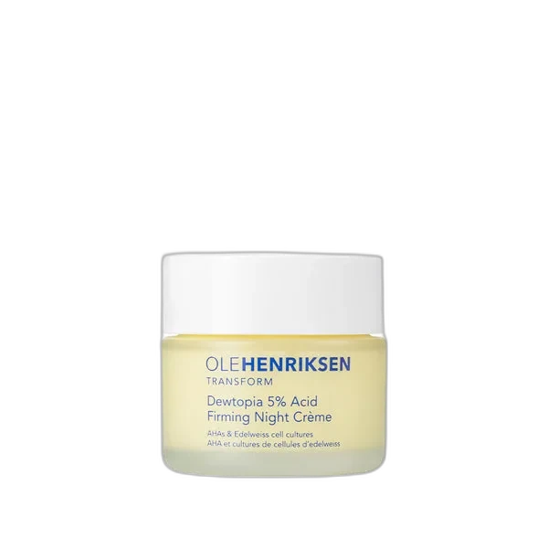 Ole Henriksen Dewtopia 5% Acid Firming Night Crème purple jar