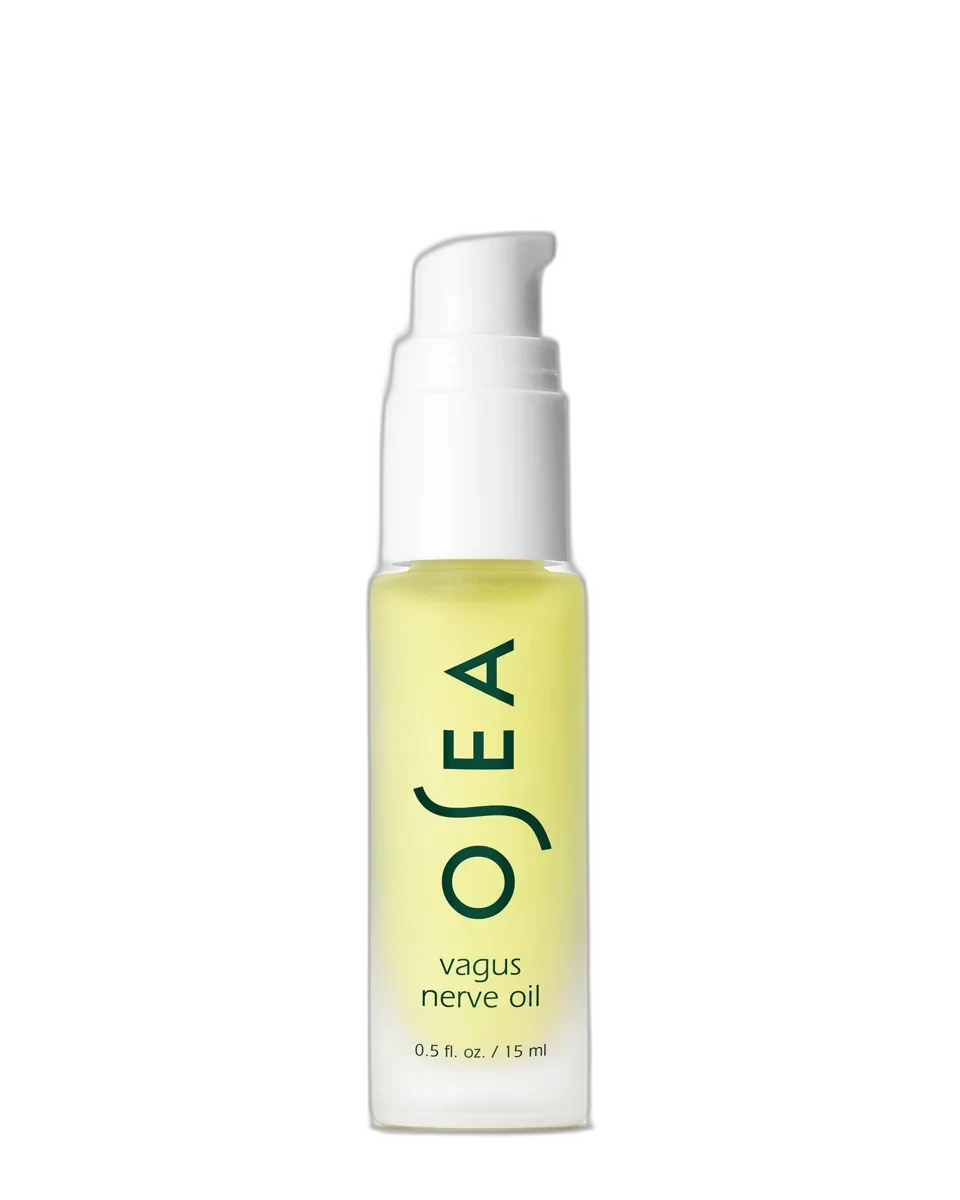 Osea Vagus Nerve Oil in a small glass bottle with minimalist ocean-inspired packaging