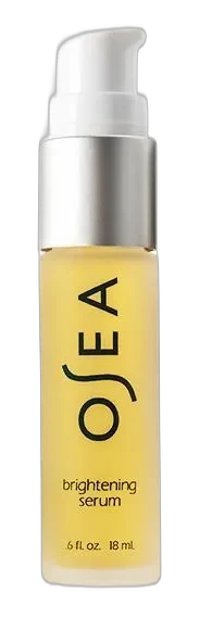 Osea White Algae Brightening Serum in a glass dropper bottle with ocean-inspired minimalist design