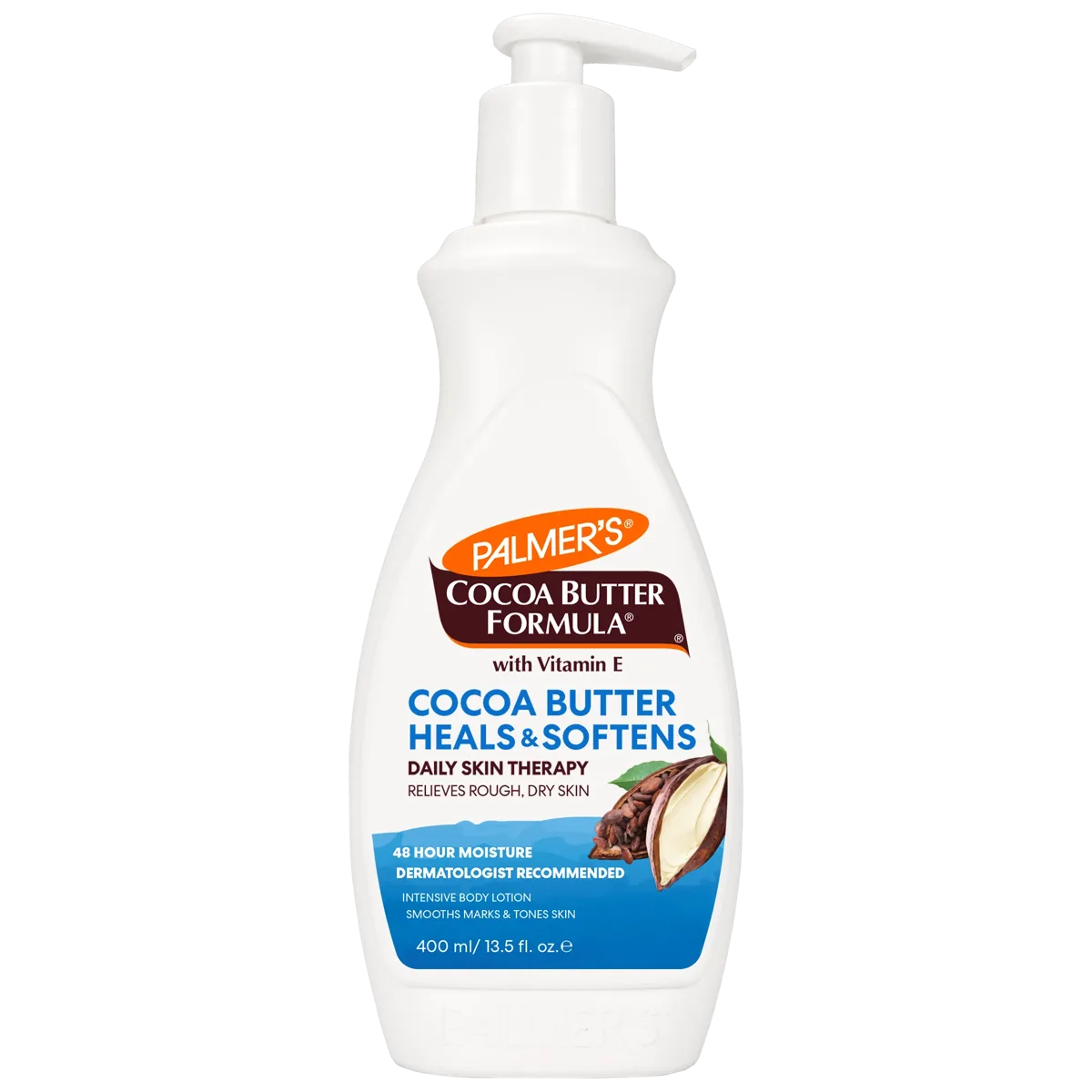 Palmer's Cocoa Butter Formula with Vitamin E Body Lotion in a brown pump bottle with gold