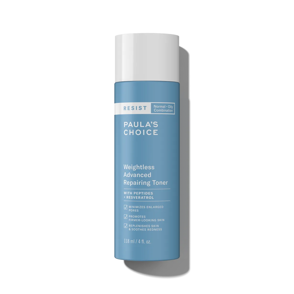 Paula's Choice RESIST Weightless Advanced Repairing Toner in a blue-gray plastic bottle