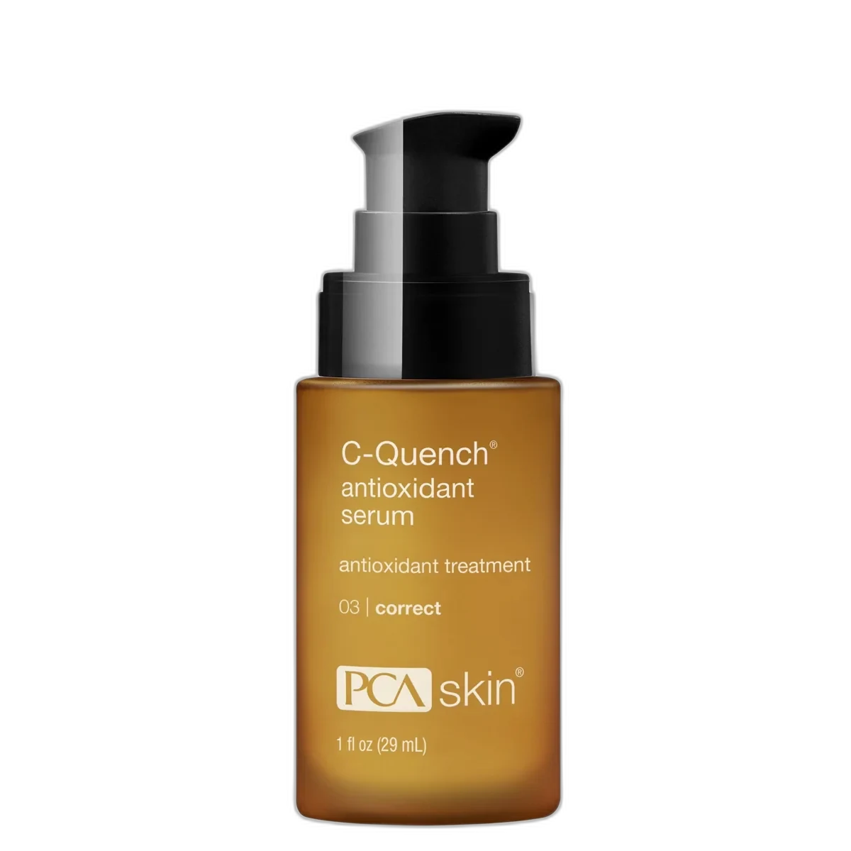 PCA Skin C-Quench Antioxidant Serum bottle with airless pump dispenser