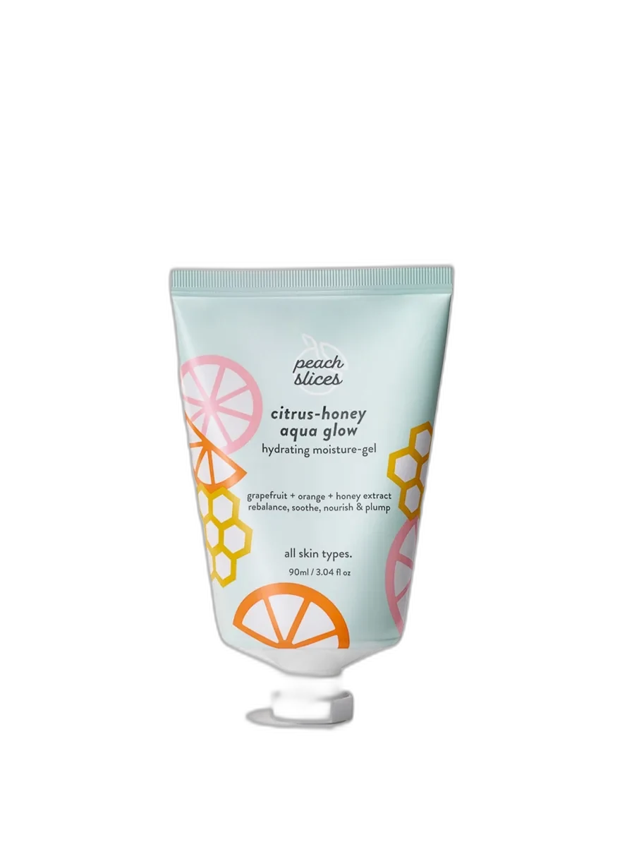 Peach Slices Citrus-Honey Aqua Glow Moisturizer jar