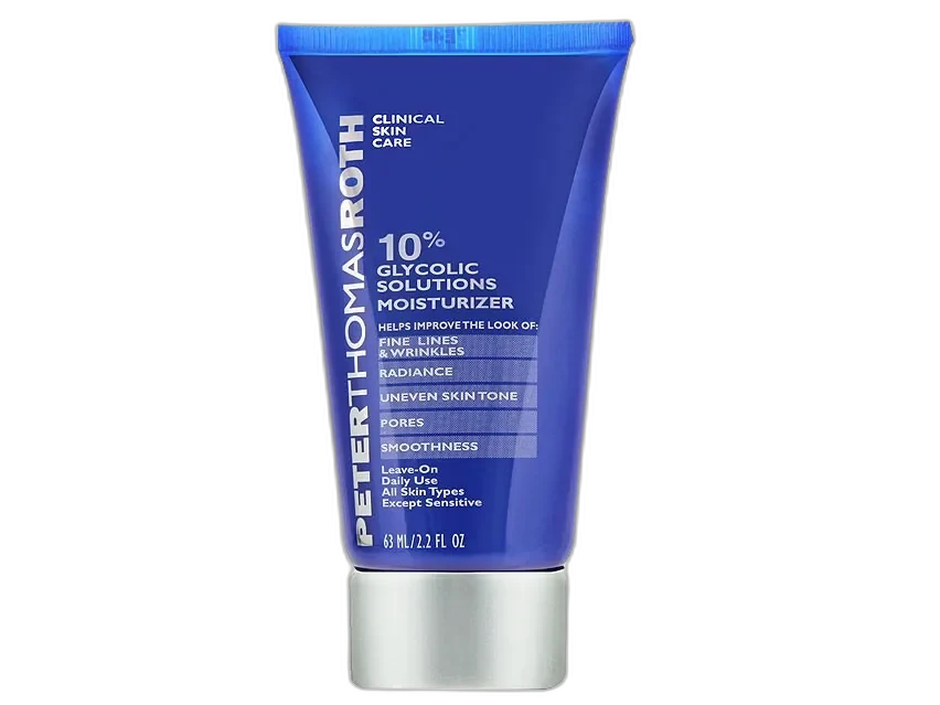 Peter Thomas Roth 10% Glycolic Solutions Moisturizer in a dark tube