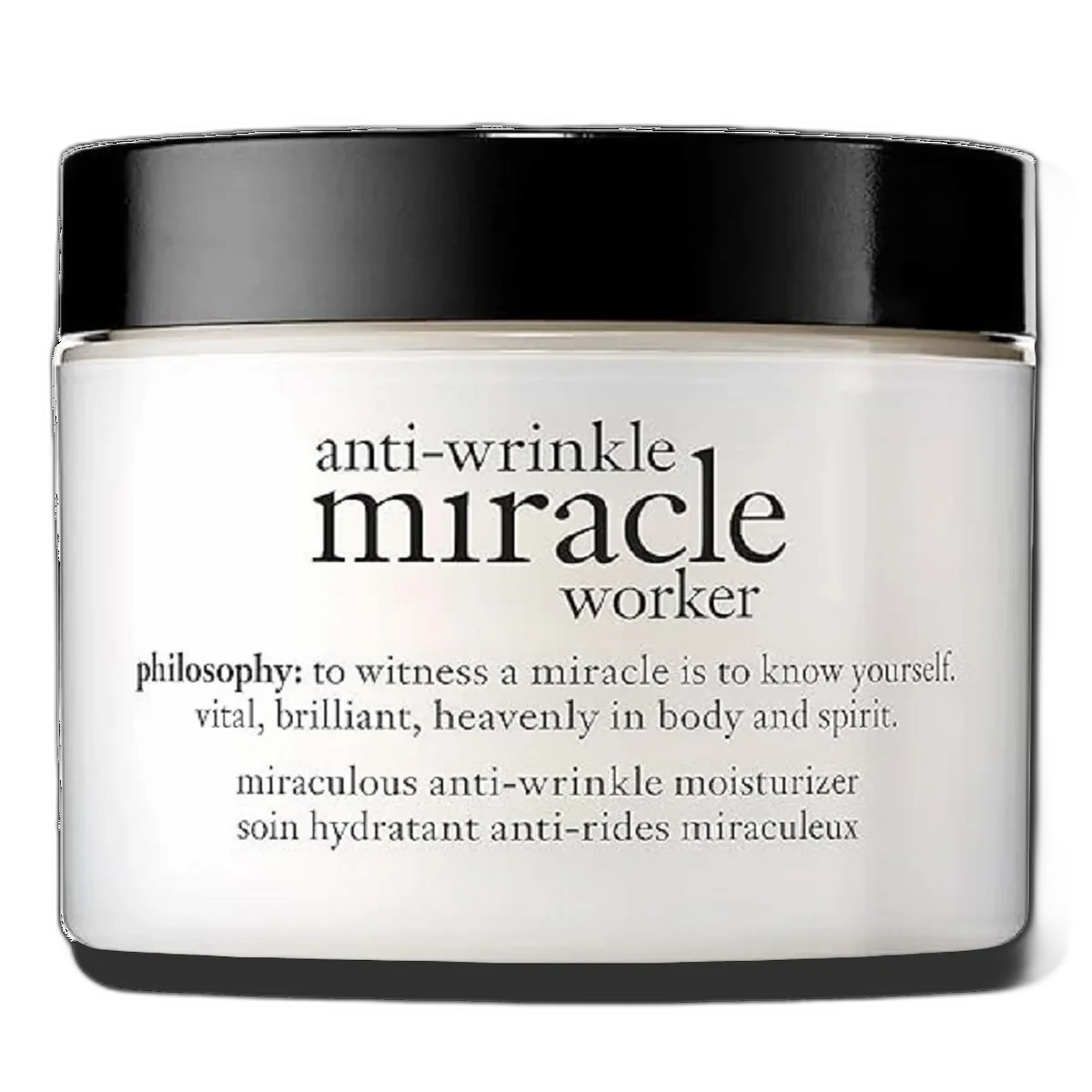 Philosophy Anti-Wrinkle Miracle Worker+ Line-Correcting Moisturizer jar
