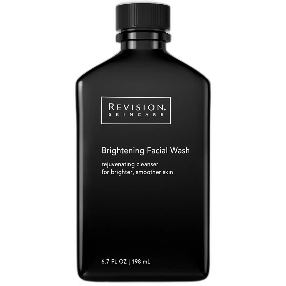 Revision Skincare Brightening Facial Wash in a white bottle with the Revision clinical branding