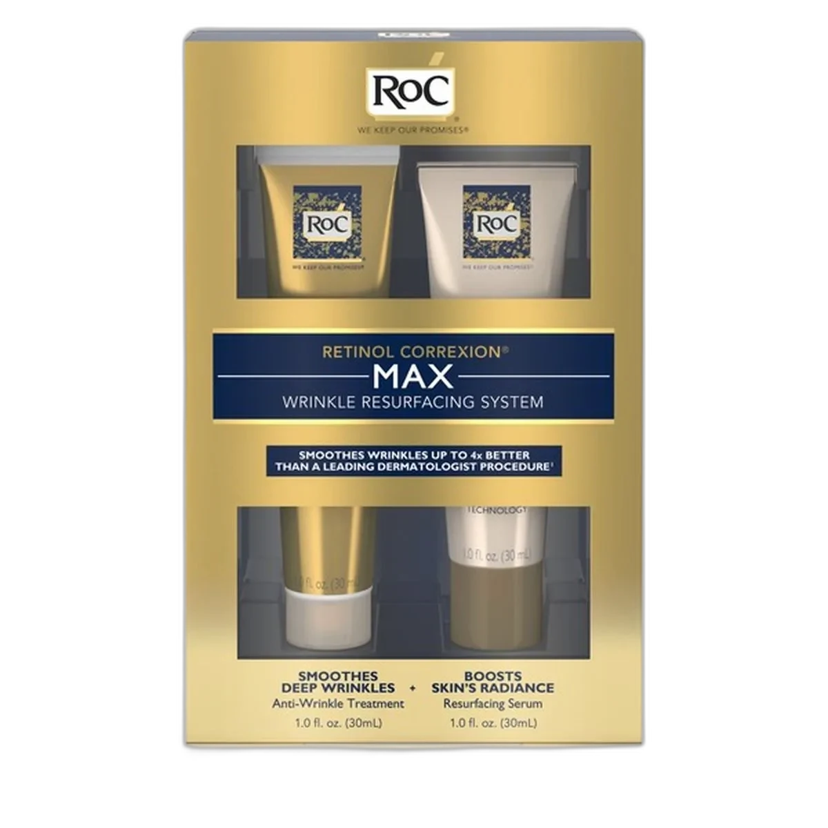 RoC Retinol Correxion Max Wrinkle Resurfacing System two-step kit