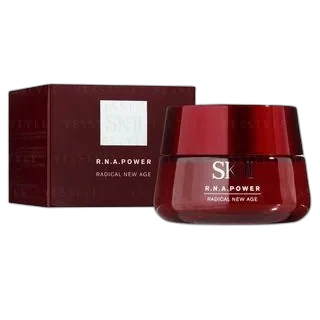 SK-II R.N.A. Power Radical New Age Cream anti-aging moisturizer in glass jar with red lid