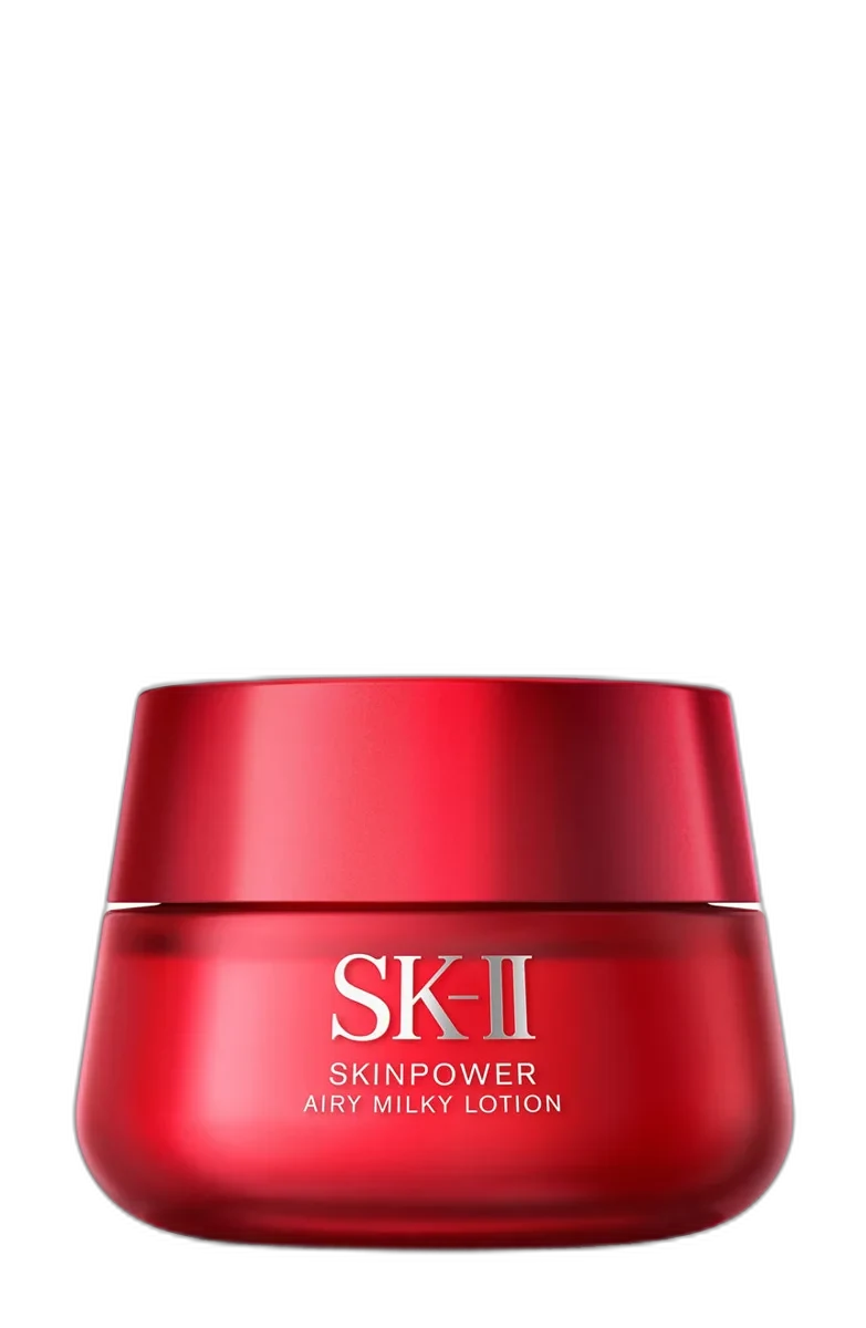 SK-II SKINPOWER Airy Milky Lotion lightweight anti-aging moisturizer in white pump bottle