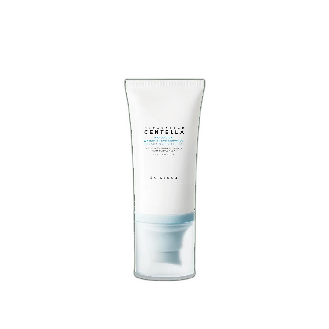SKIN1004 Hyalu-Cica Water-Fit Sun Serum SPF 50+ 50ml tube packaging
