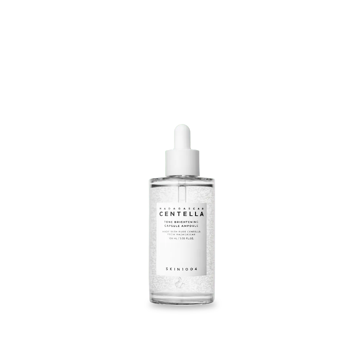 SKIN1004 Madagascar Centella Tone Brightening Capsule Ampoule glass dropper bottle with white