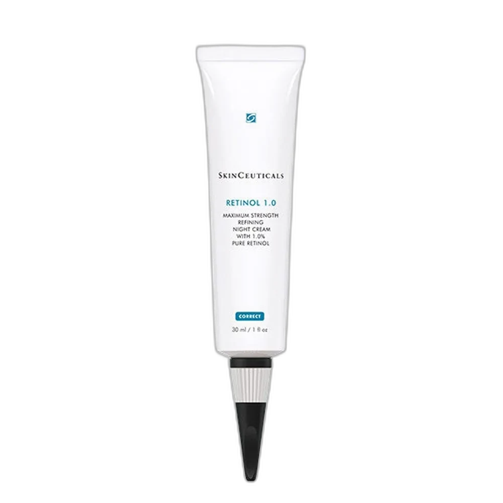 SkinCeuticals Retinol 1.0 Maximum Strength Refining Night Cream in protective opaque tube