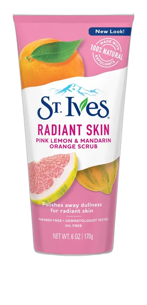 St. Ives Even & Bright Pink Lemon & Mandarin Orange Scrub 6 oz tube