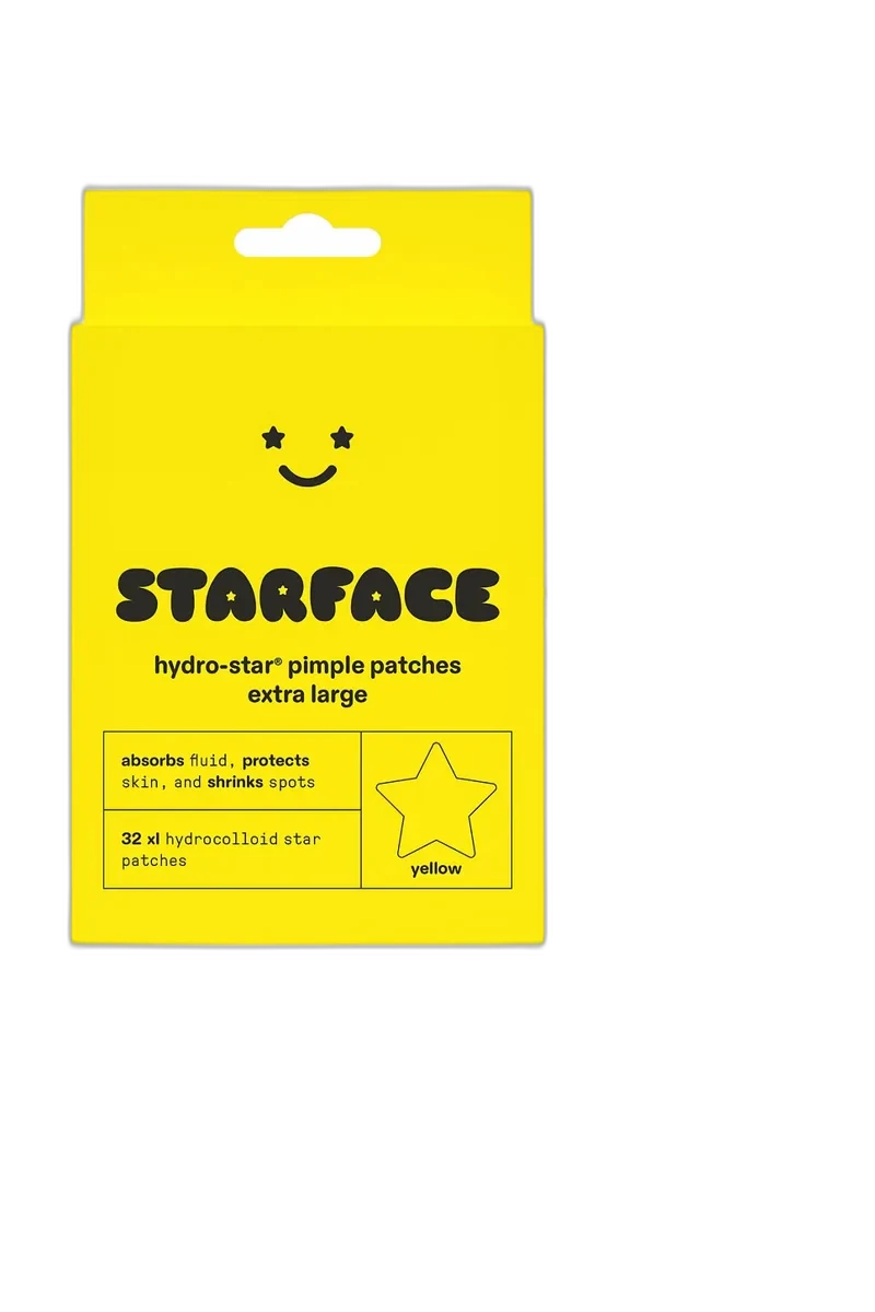 Starface Big Star XL Hydrocolloid Pimple Patches in yellow star compact