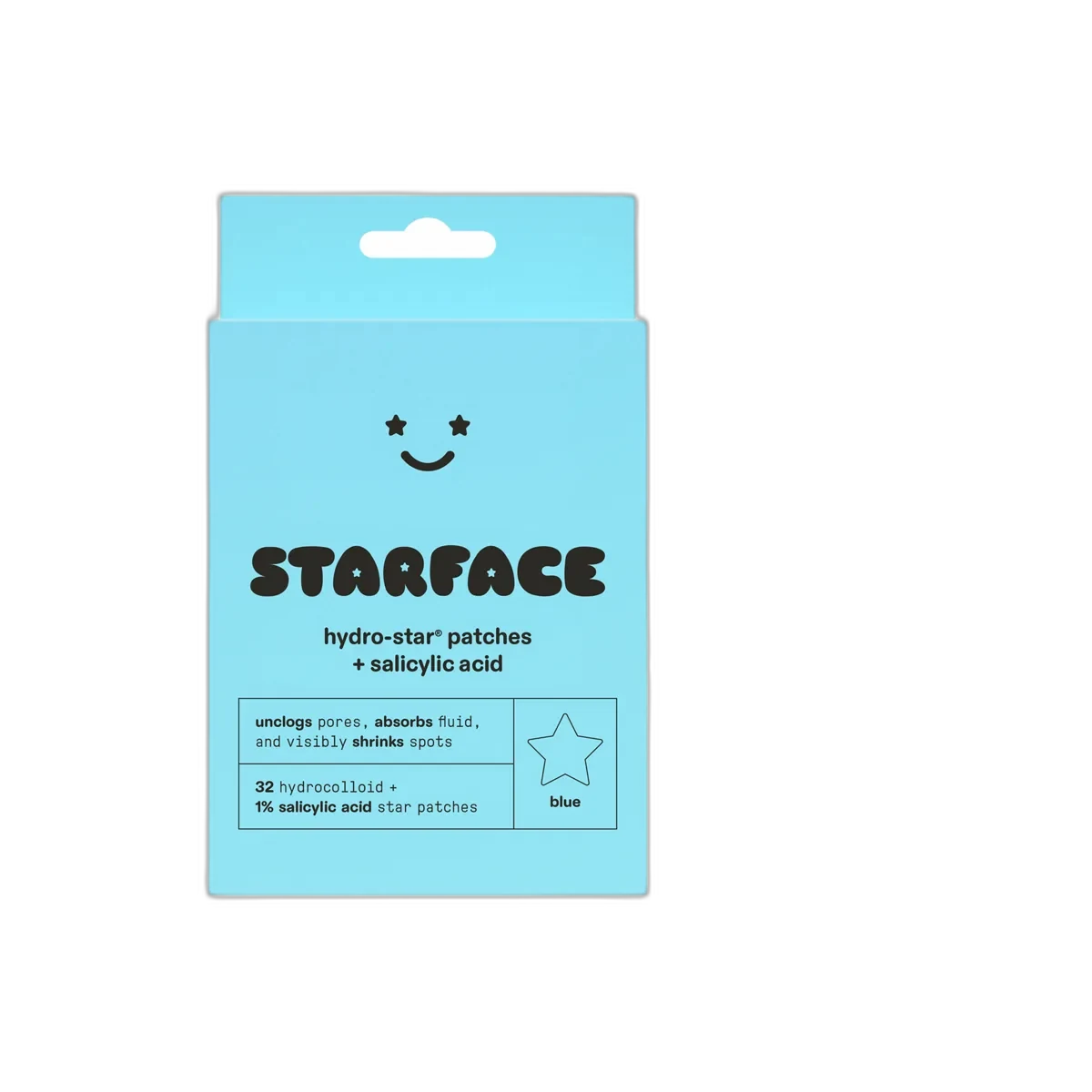 Starface Hydro-Star Salicylic Acid Pimple Patches yellow star-shaped compact