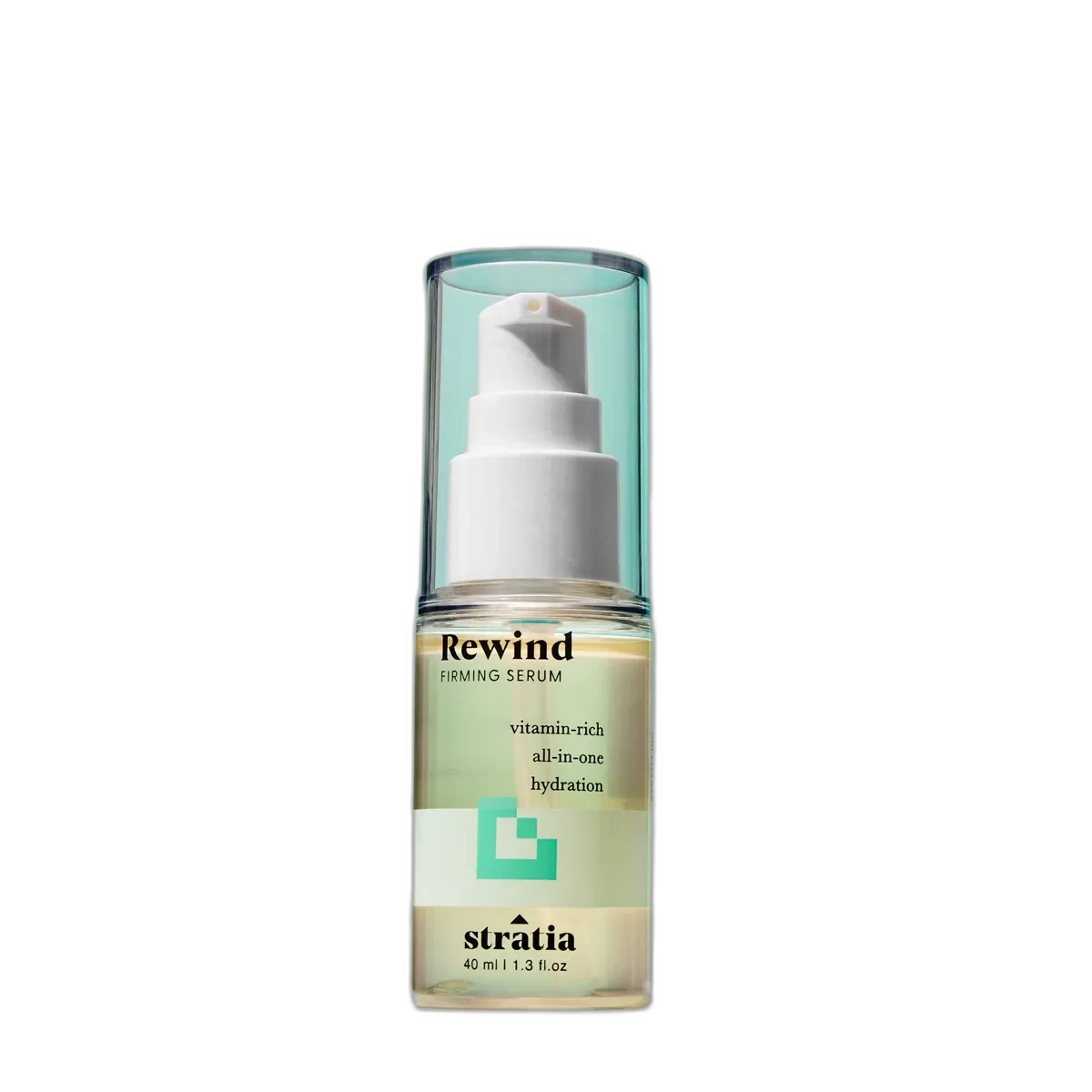 Stratia Rewind Hydrating and Brightening Serum pump bottle