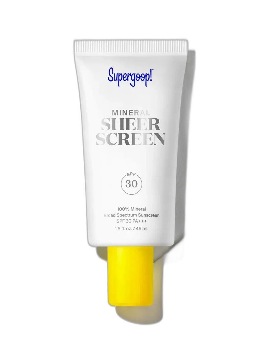 Supergoop! Mineral Sheerscreen SPF 30 lightweight mineral sunscreen lotion tube
