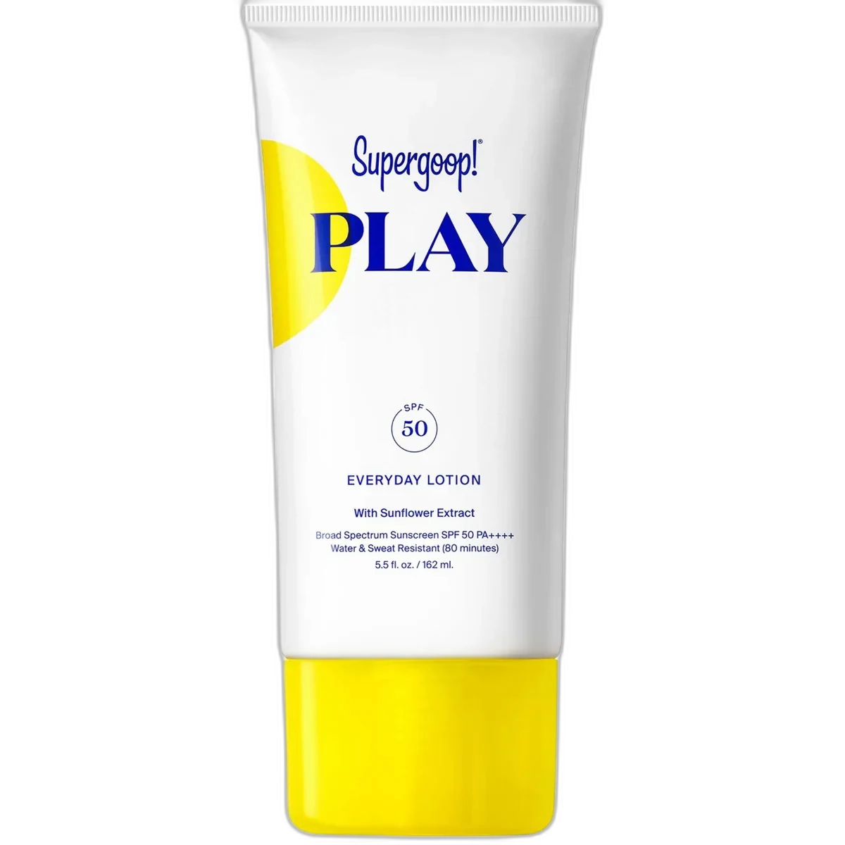Supergoop! Play Everyday Lotion SPF 50 squeeze tube body sunscreen