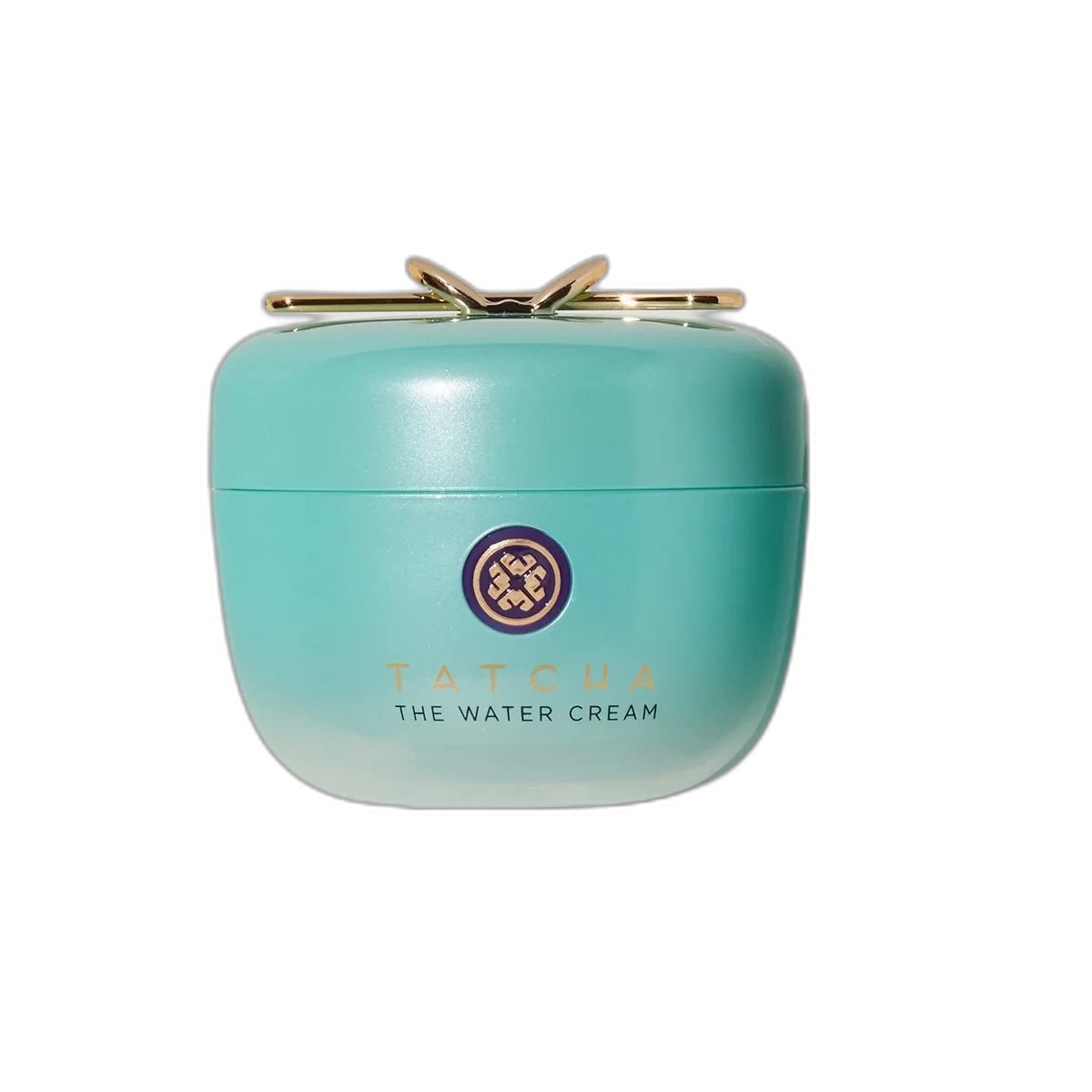 Tatcha The Water Cream Oil-Free Pore Minimizing Moisturizer in signature purple and gold glass jar