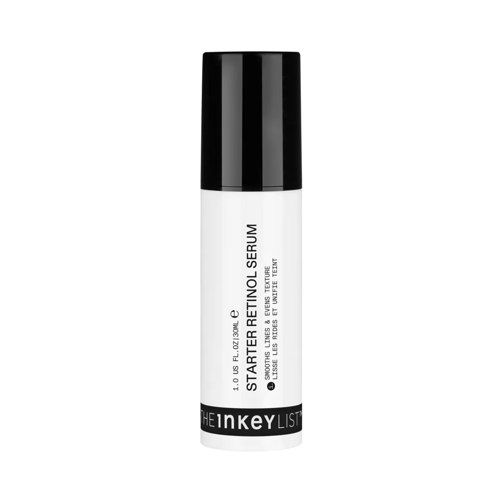 The INKEY List Retinol Anti-Aging Serum in a minimalist black and white squeeze tube