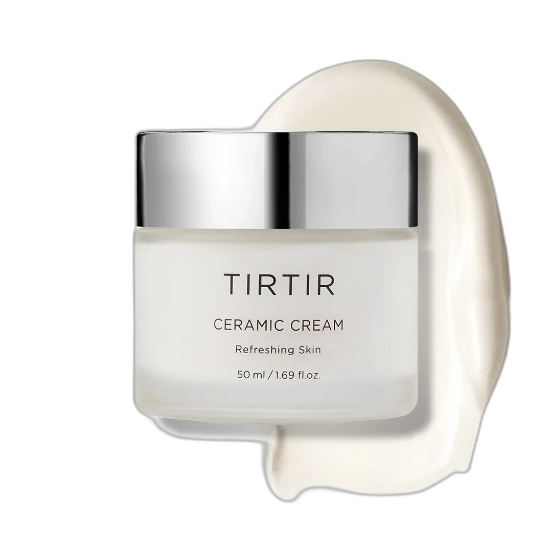 TIRTIR Ceramic Cream in 50ml white frosted glass jar