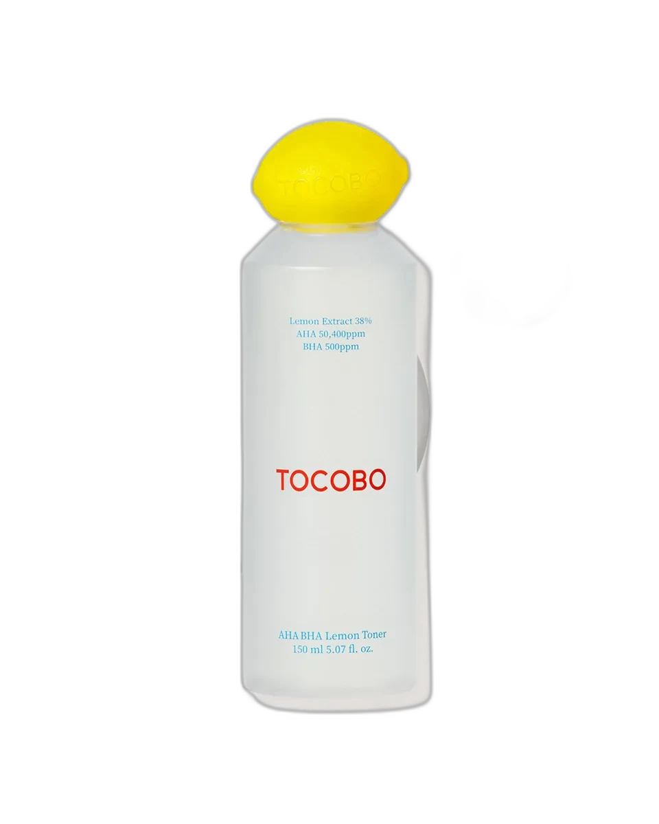 Tocobo AHA BHA Lemon Toner clear plastic bottle