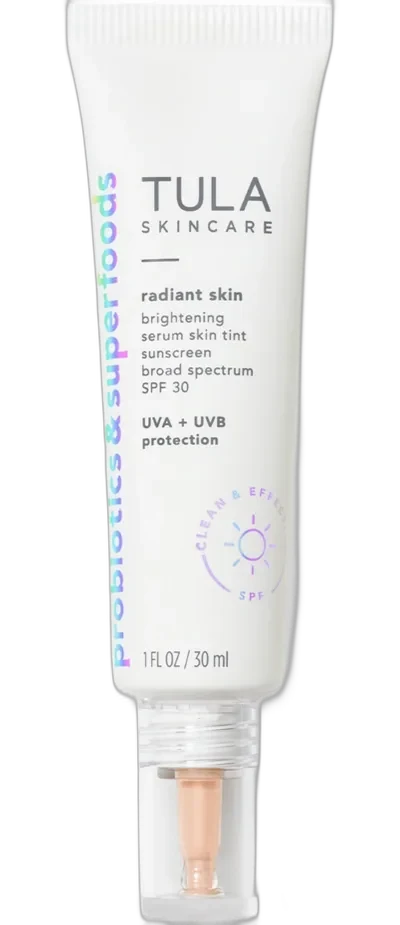 Tula Skincare Radiant Skin Brightening Serum Skin Tint SPF 30 squeeze tube