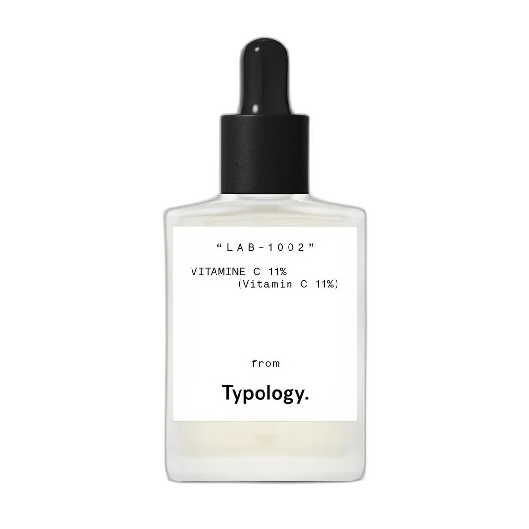 Typology Vitamin C Serum 11% in a 30ml amber glass dropper bottle