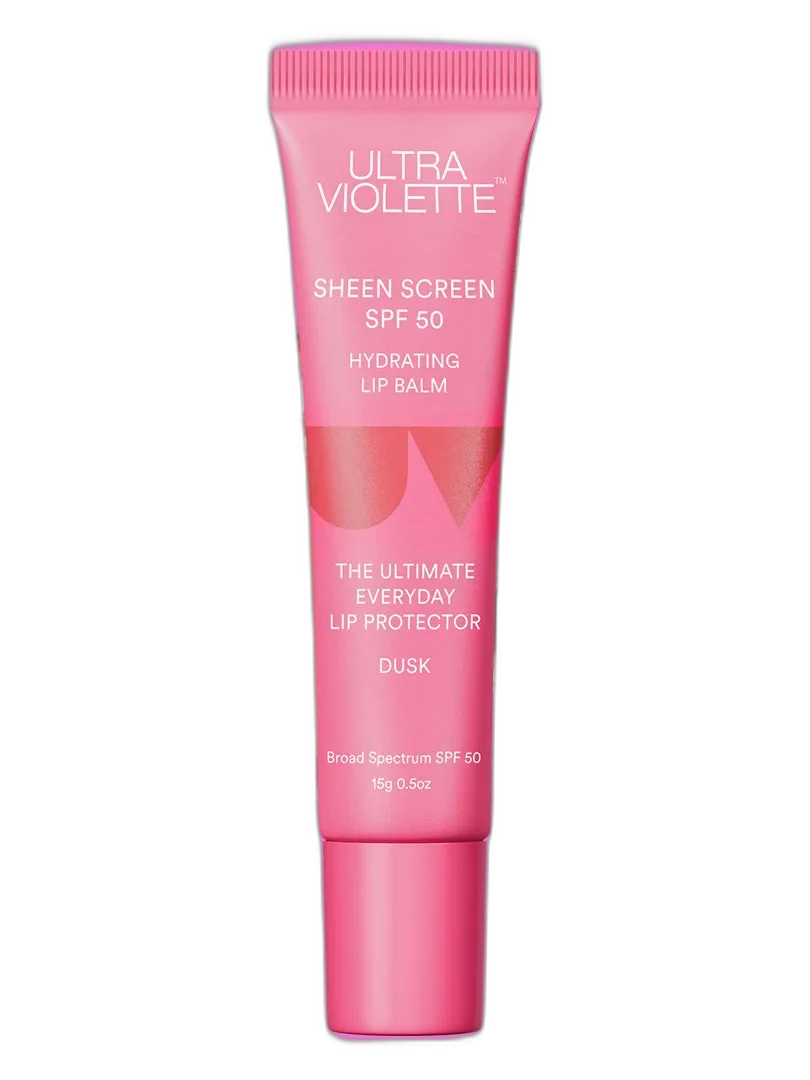 Ultra Violette Sheen Screen Hydrating Lip Balm SPF 50 in a tapered squeeze tube