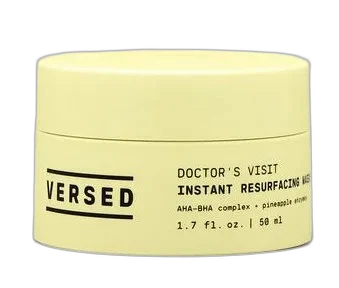 Versed Doctor's Visit Instant Resurfacing Mask 2 fl oz tube on a plain background