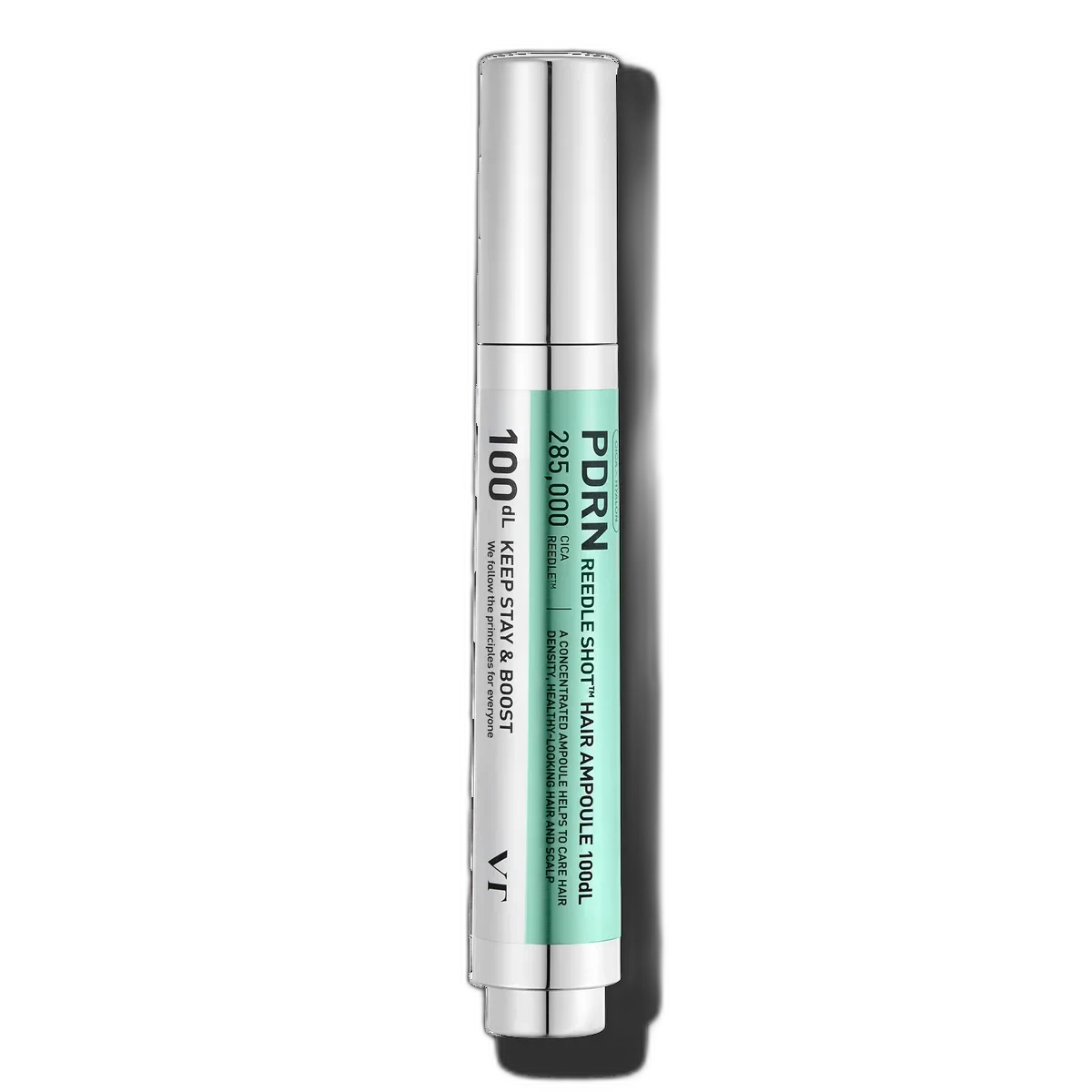 VT Cosmetics PDRN Reedle Shot Hair Ampoule 100dL in frosted glass dropper bottle for scalp care
