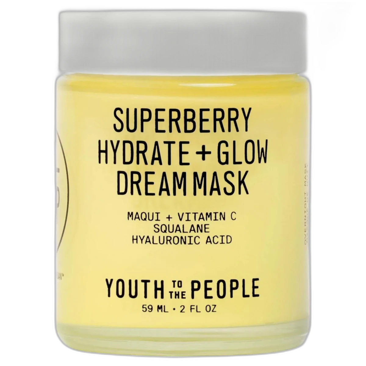 Youth to the People Superberry Hydrate + Glow Dream Mask in frosted glass jar